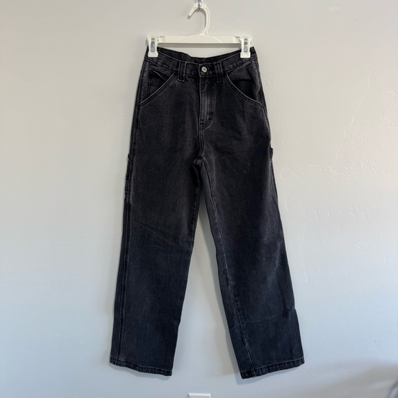 Brandy Melville Denim - Brandy Melville Black Cargo Straight Leg Size Small